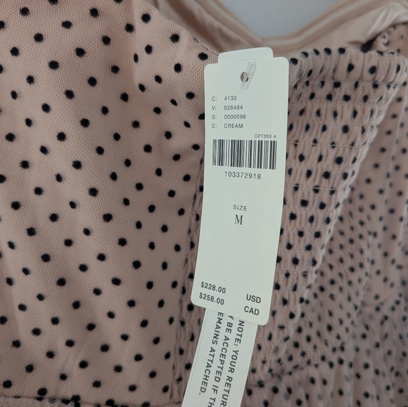 Anthropologie Maeve Strapless Polka Dot Tulle Midi Dress - Picture 3 of 15